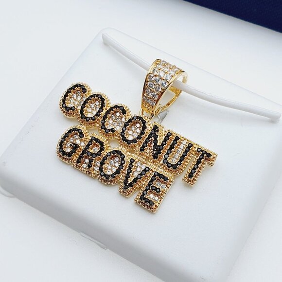 "14K Gold Plated Cubic Zircon Pendant, INUS1BR220 - Picture 7 of 9